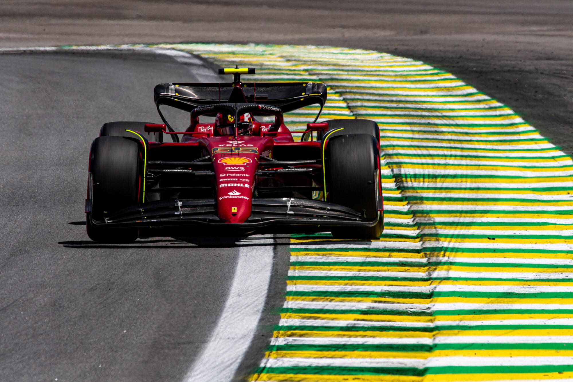 Carlos Sainz zaterdag sprint Brazilië 2022