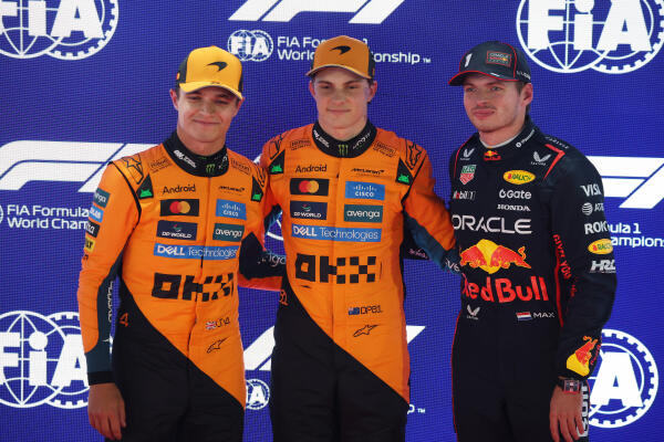 Top drie tijdens kwalificatie F1 Grand Prix van Qatar 2025