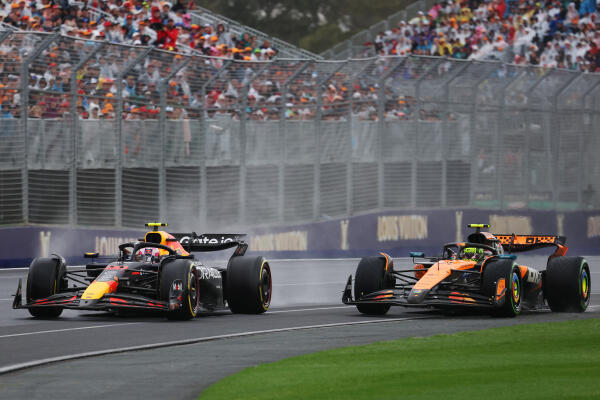 Liam Lawson en Lando Norris - GP Australië 2025