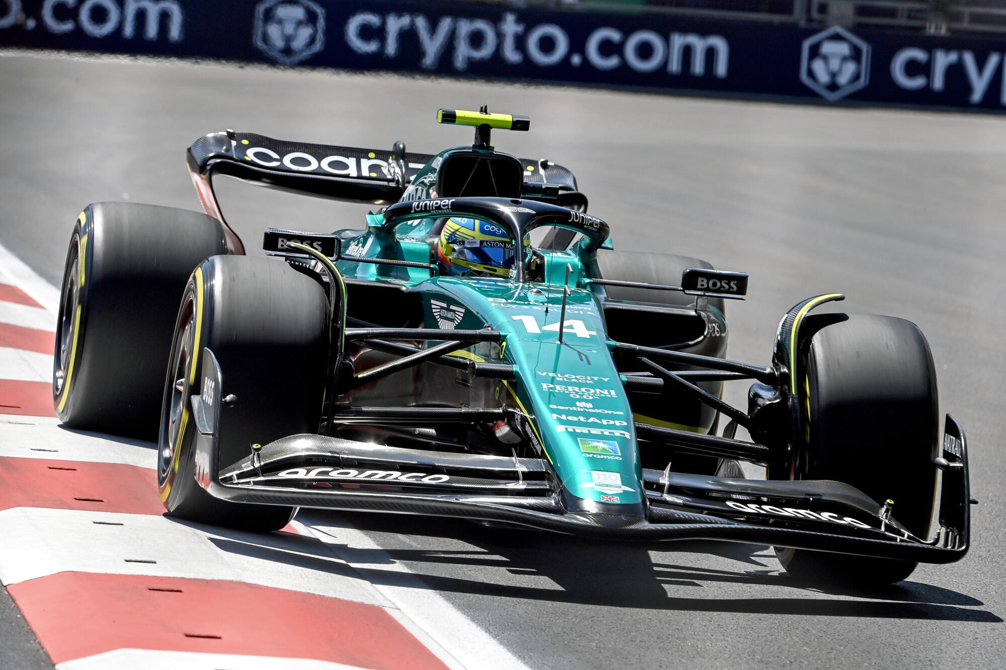 Fernando Alonso auto zaterdag Baku 2023