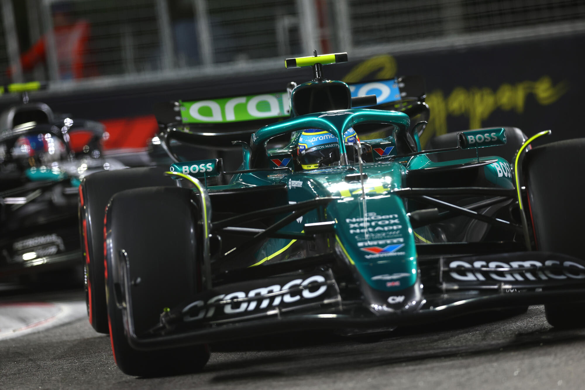 Fernando Alonso auto vrije training vrijdag Singapore 2025
