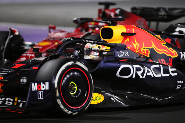 Max Verstappen en Charles Leclerc in gevecht Grand Prix Saoedi-Arabië 2022