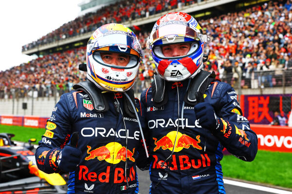 Verstappen en Pérez