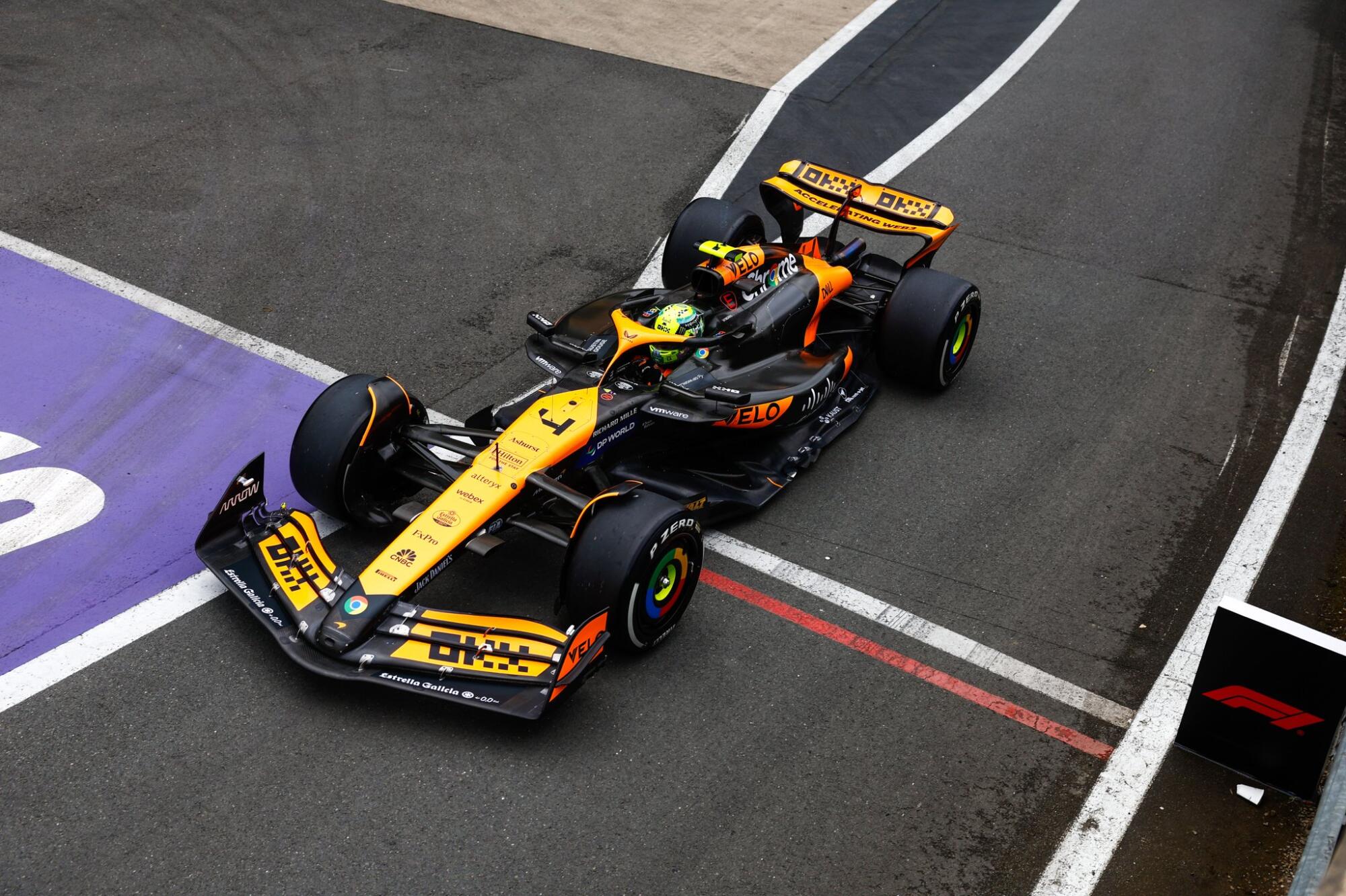 McLaren Norris pitlane Silverstone