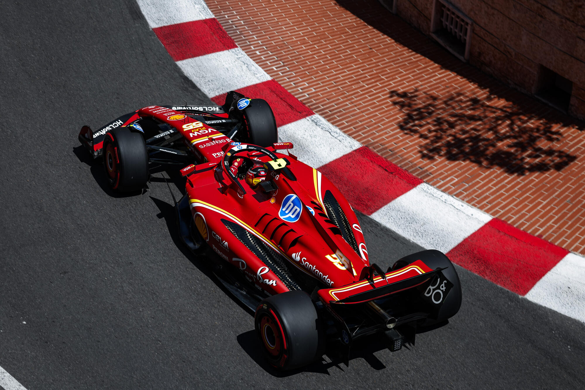 Carlos Sainz op de baan Monaco 2024