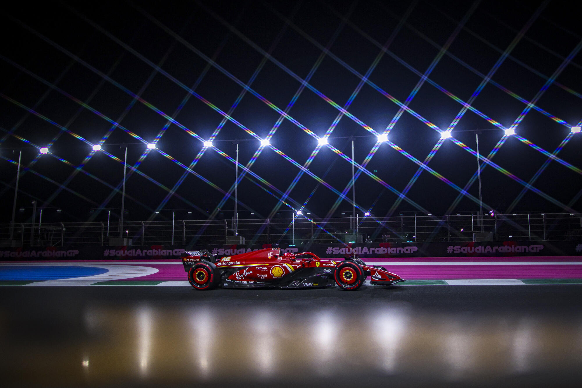 Charles Leclerc auto Saoedi-Arabië 2024