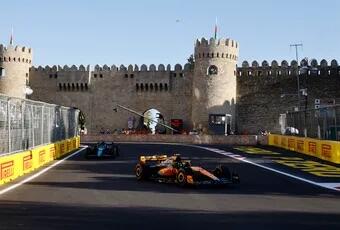 Lando Norris auto zaterdag Baku 2023