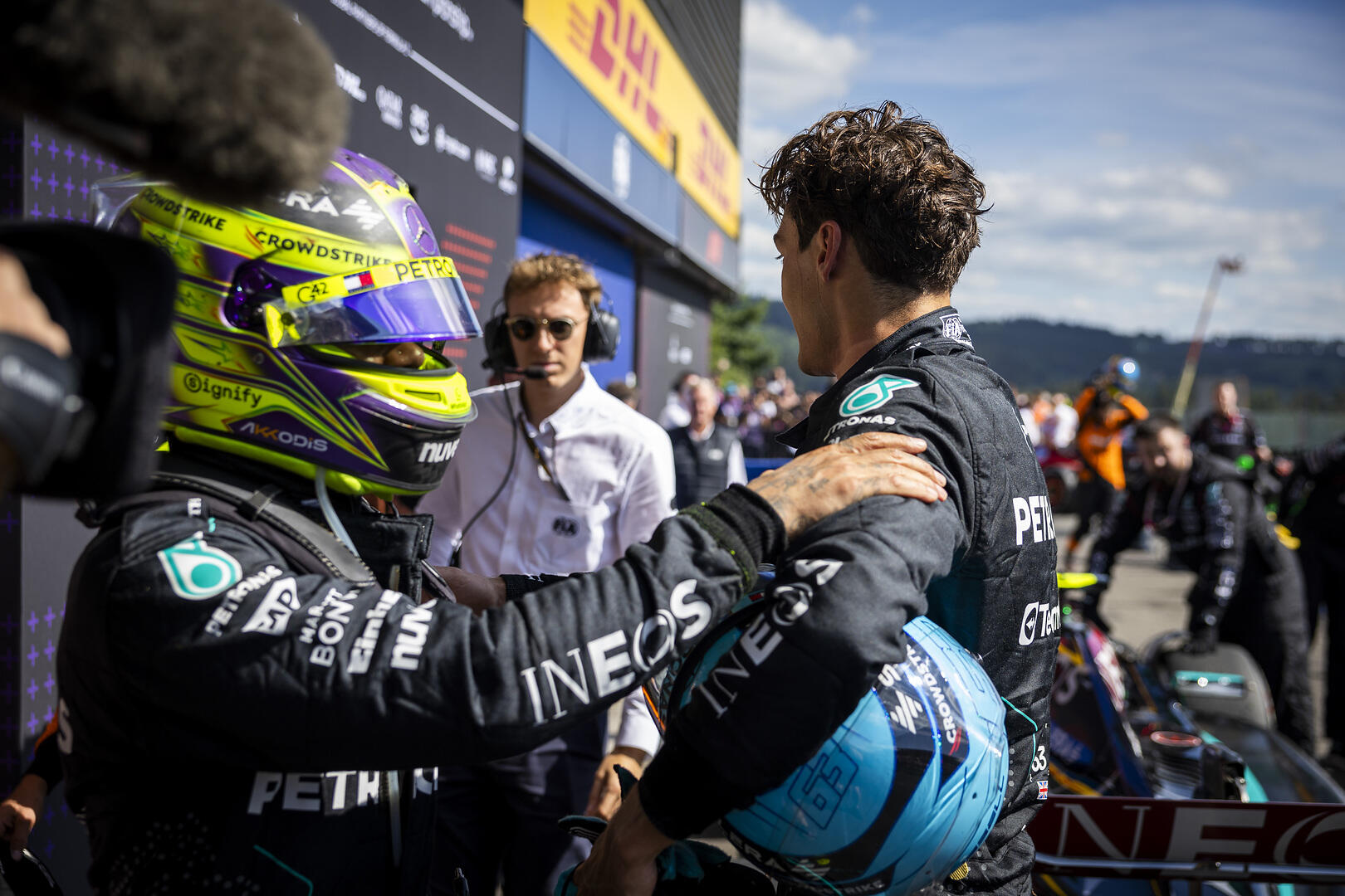 Russell Hamilton na race Spa