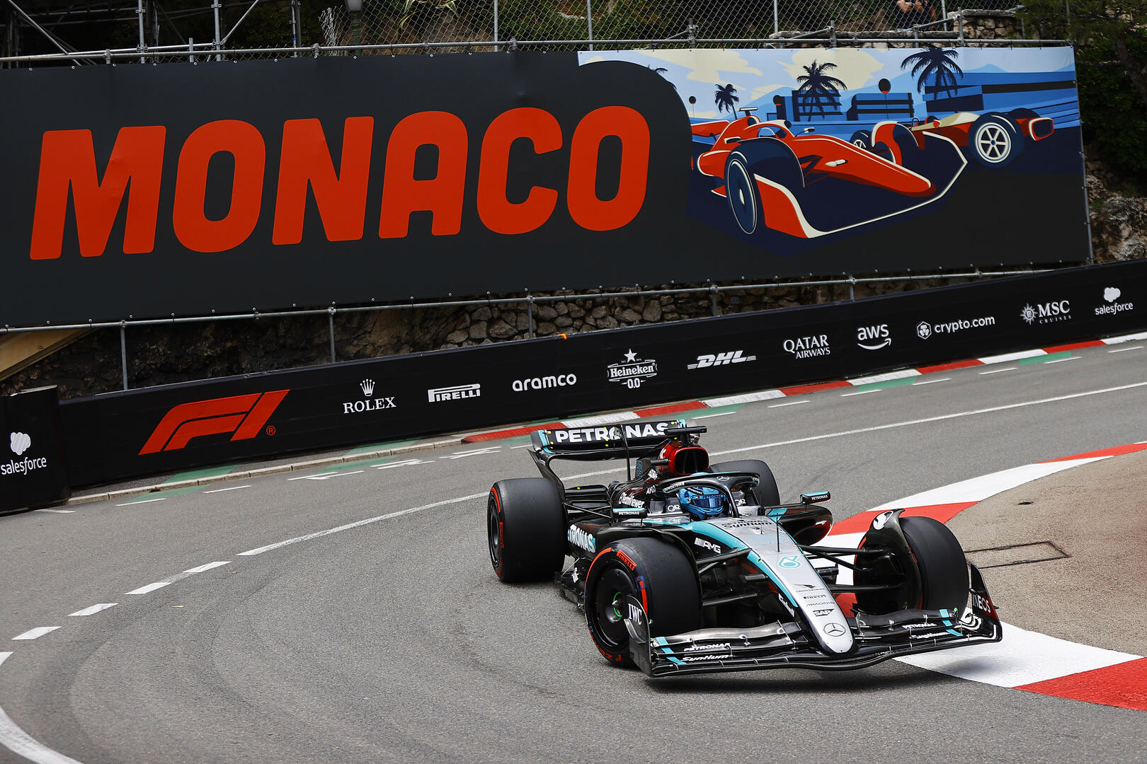 George Russell Mercedes Monaco 2024 -auto
