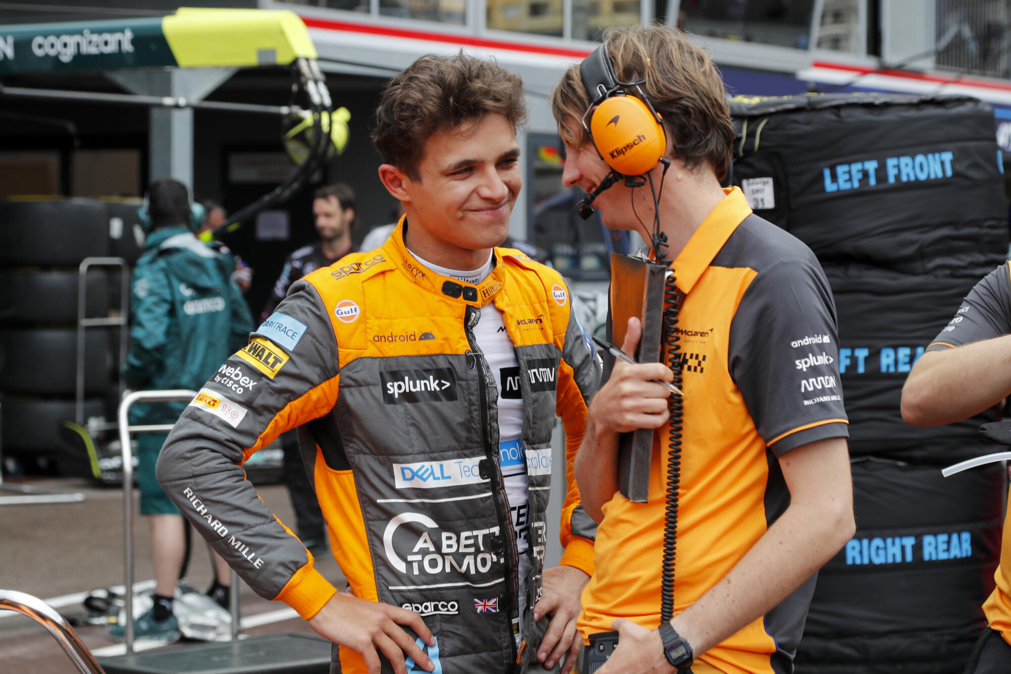 lando norris pits monaco 2022
