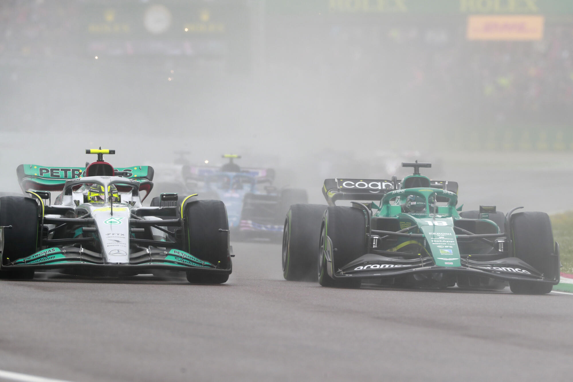 Lance Stroll Aston Martin Hamilton Imola race
