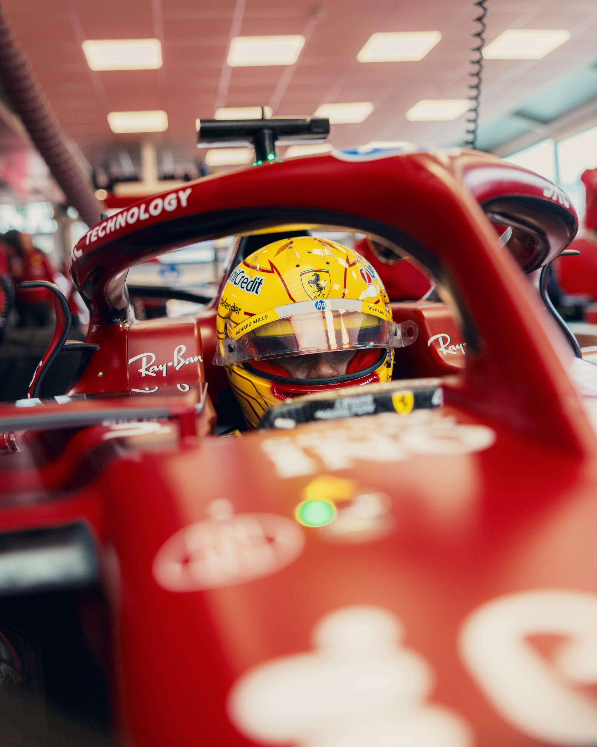 Lewis Hamilton in Ferrari