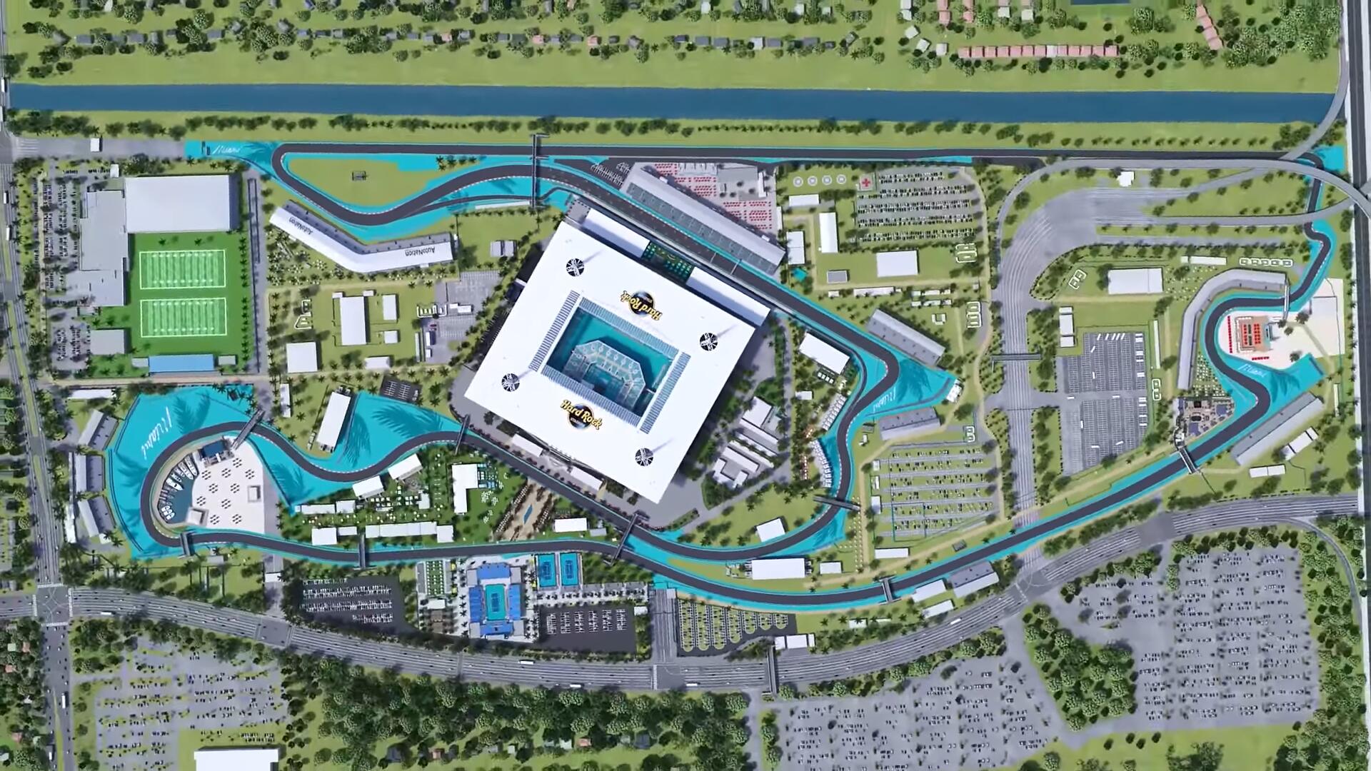 F1 Miami Grand Prix overzicht bovenaanzicht YouTube screenshot