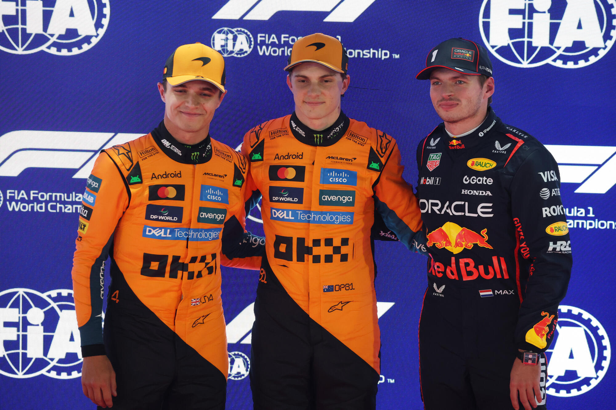Top drie tijdens kwalificatie F1 Grand Prix van Qatar 2025