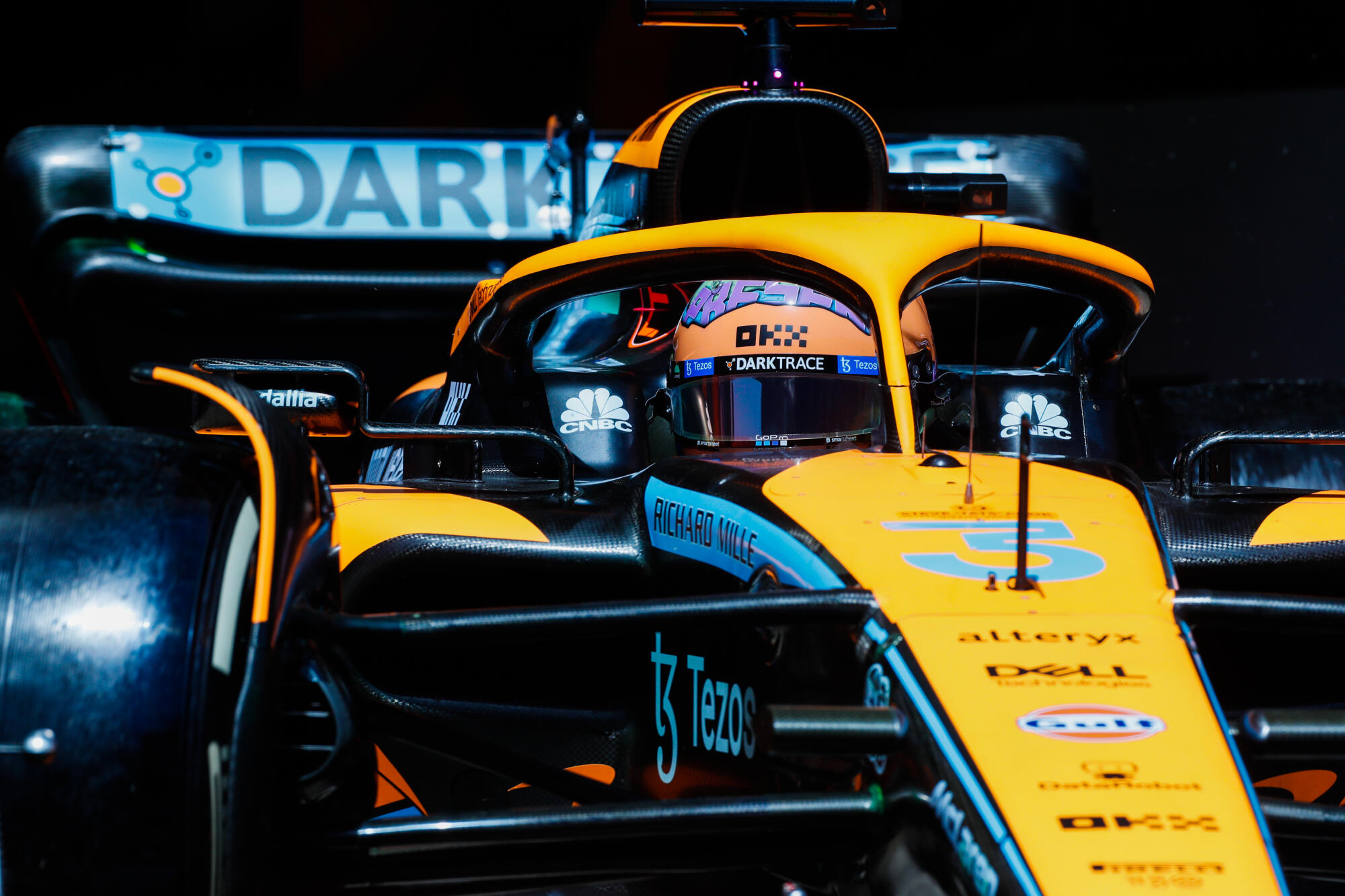 Daniel Ricciardo in de McLaren zaterdag 2022