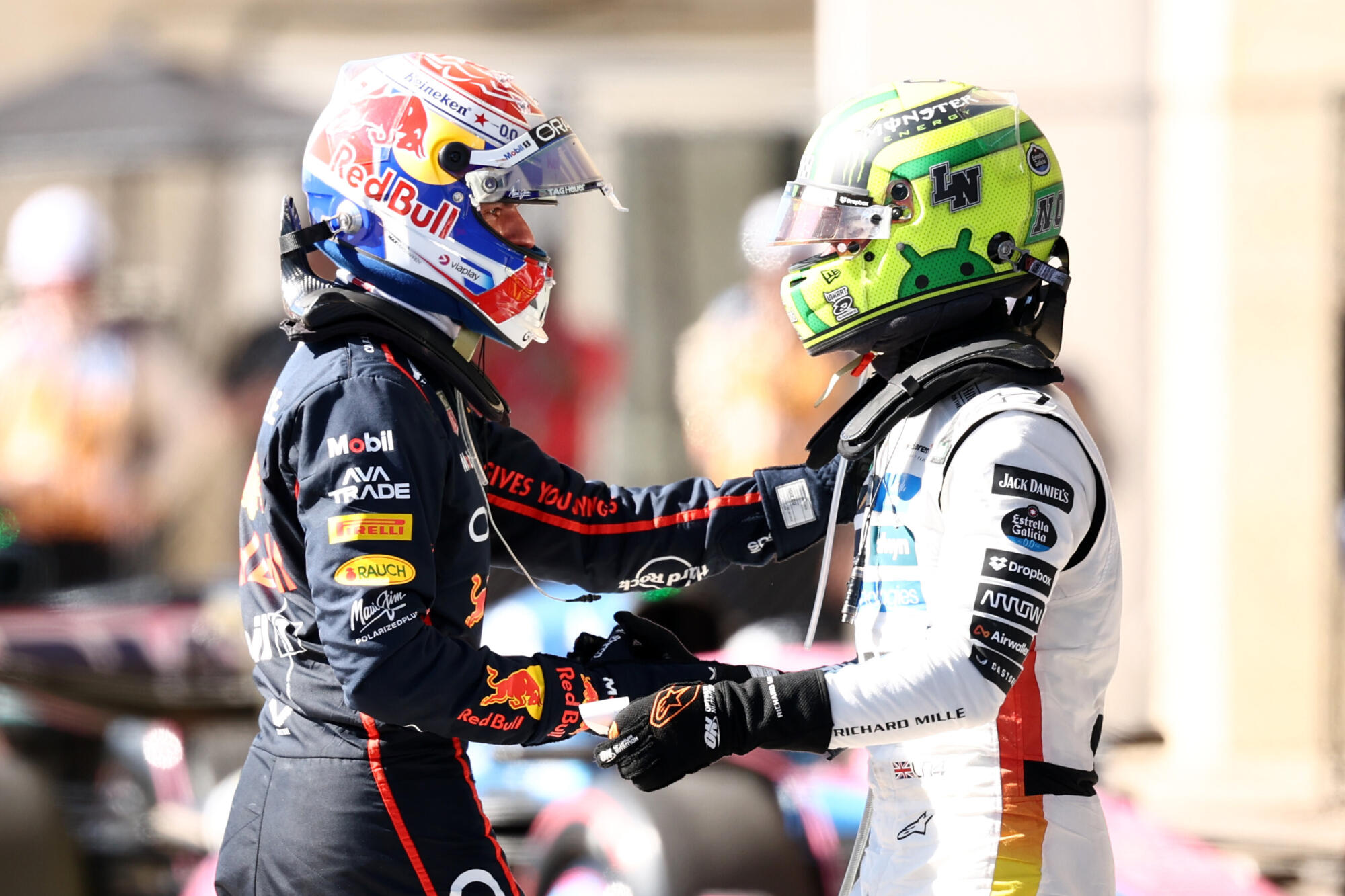 Max Verstappen Lando Norris na race zondag Austin Amerika 2025